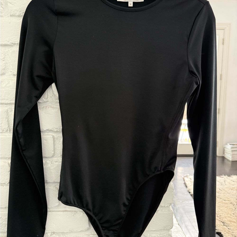 TIBI Stretch Cut Out Bodysuit. Black. Medium. Sold out online